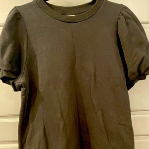 Puff Sleeve Black T Size Large WhoWhatWear